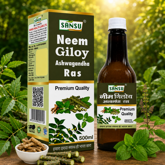 Sansu Neem Giloy Ashwagandha Juice (500 ml)