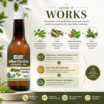 Sansu Neem Giloy Ashwagandha Juice (500 ml)