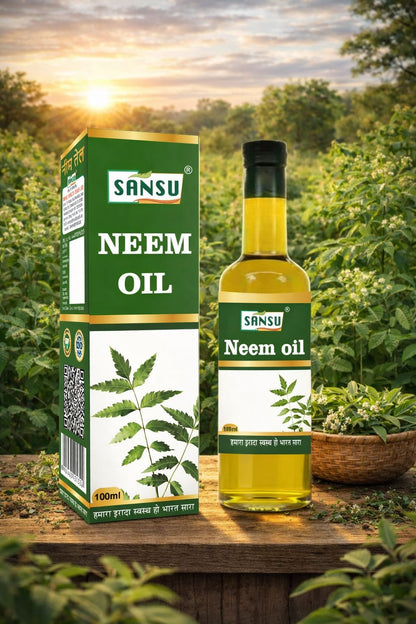 SANSU Neem Oil for Hair & Skin (Pack of 2) [50mlx2]