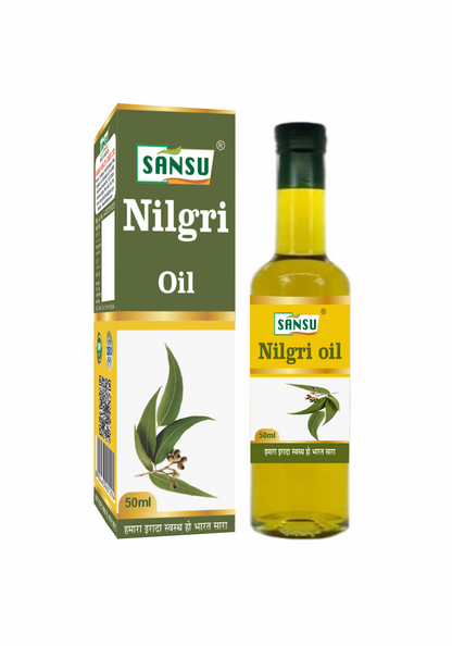 SANSU Pure Nilgiri essential oil, Neelgiri tel for sinus pain  (50 ml) (pack Of 2)