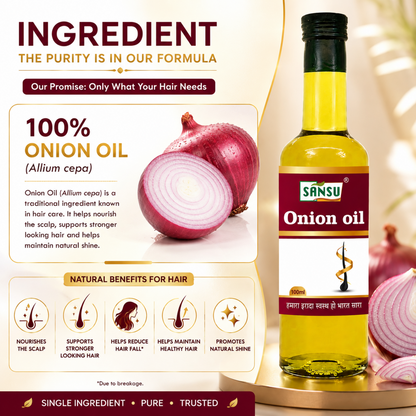 Sansu Onion Oil (100 ml) Pack of 2