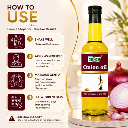 Sansu Onion Oil (100 ml) Pack of 2