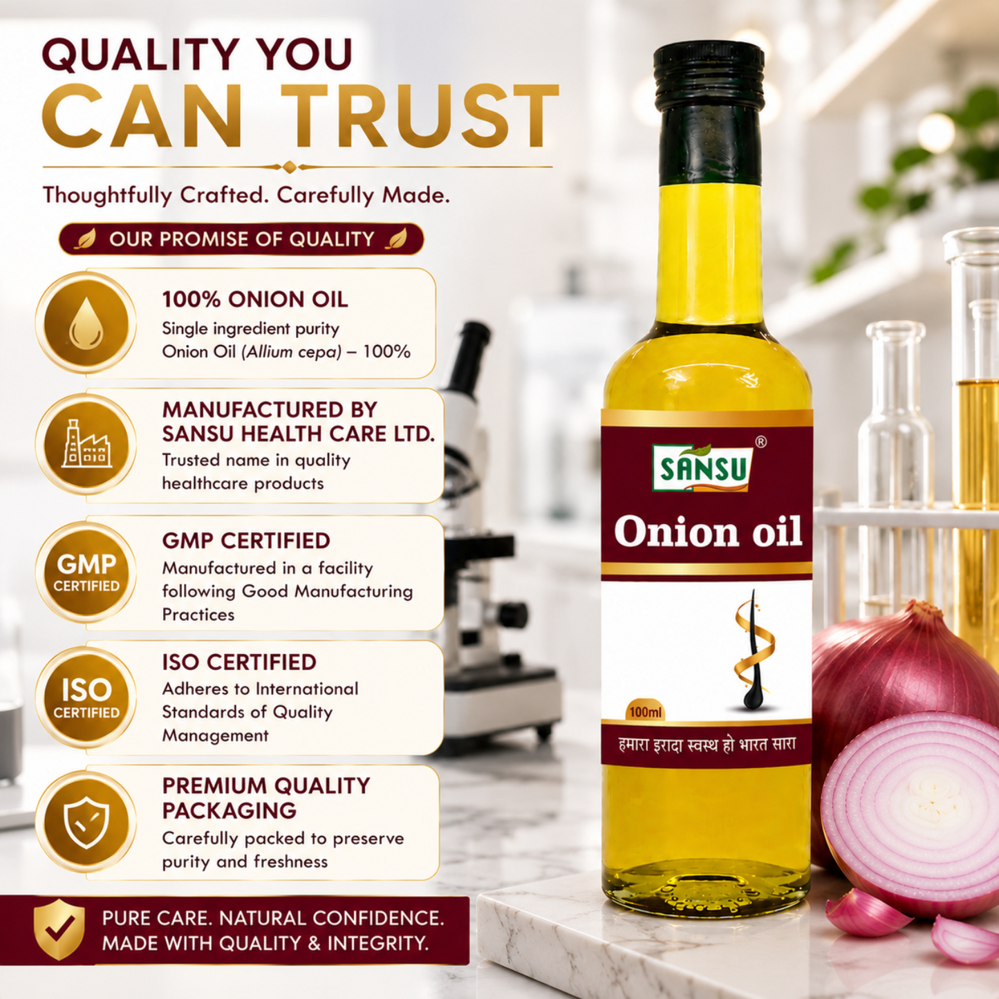 Sansu Onion Oil (100 ml) Pack of 2