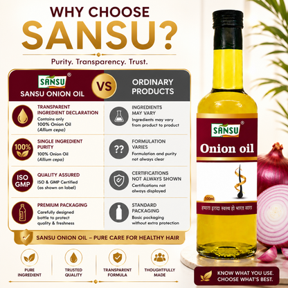 Sansu Onion Oil (100 ml) Pack of 2