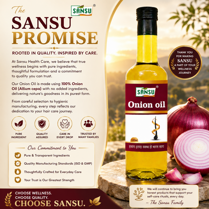Sansu Onion Oil (100 ml) Pack of 2