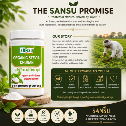 Sansu Organic Stevia Churan 100 Gm (Pack of 2)