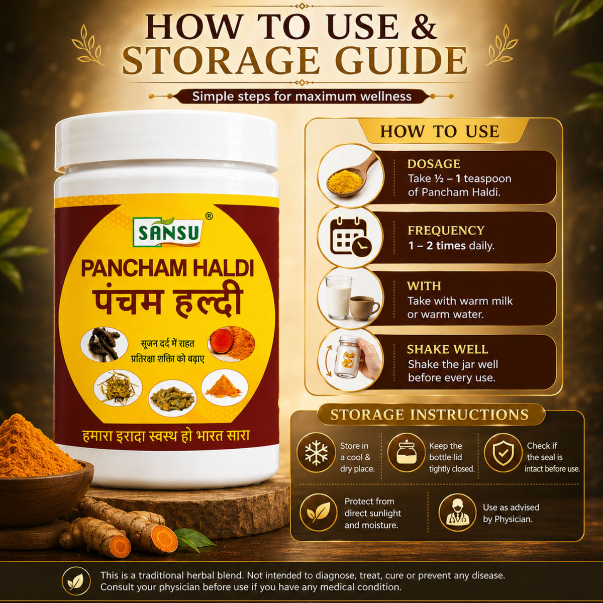 Pancham Haldi Churan 100 gm