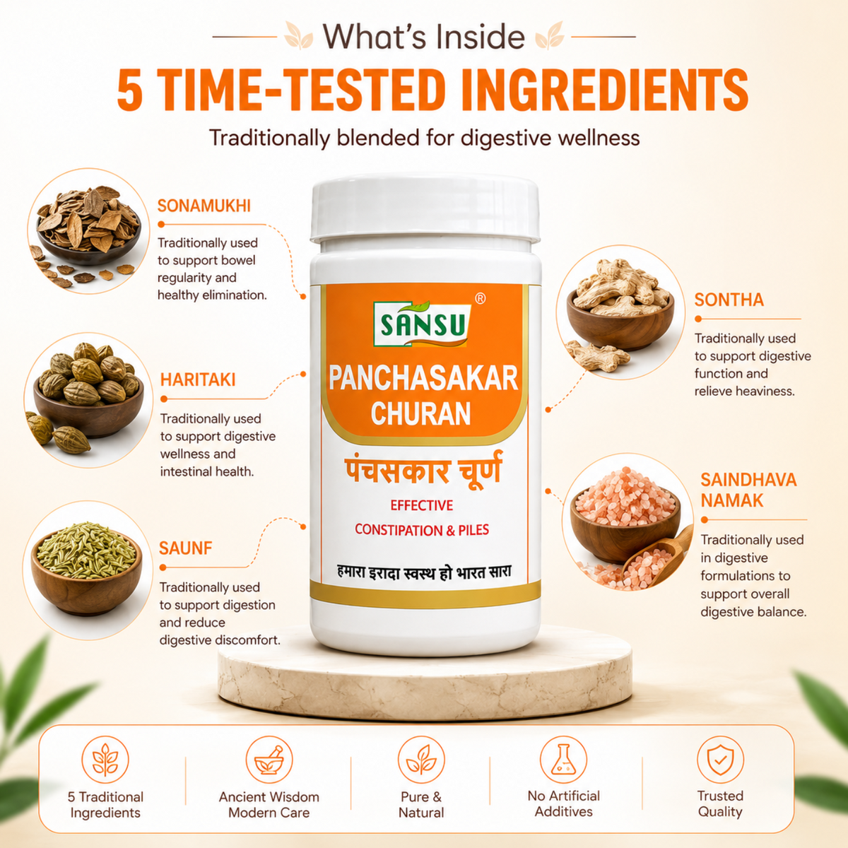 Sansu Panchasakar Churan 100 gm (Pack of 2)