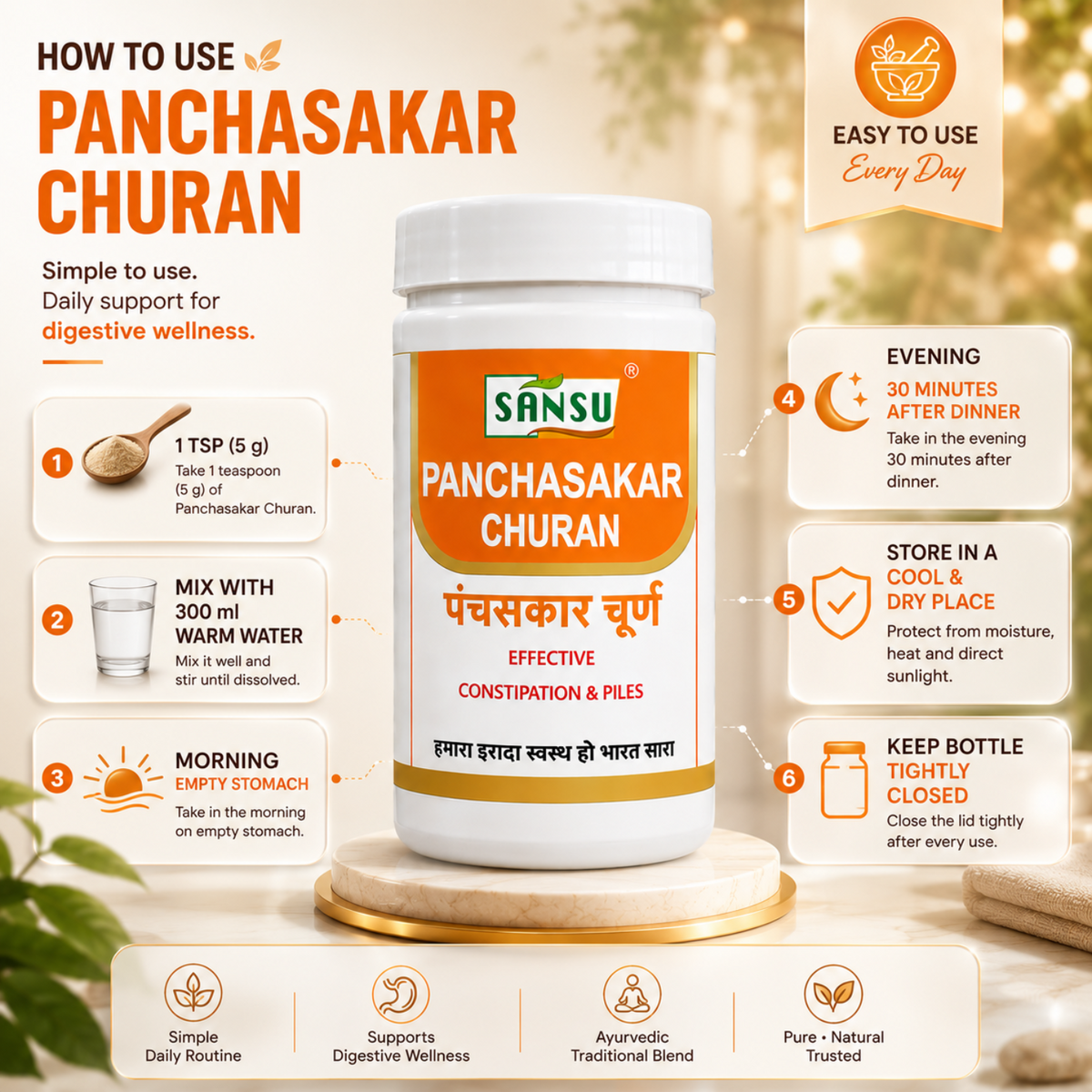 Sansu Panchasakar Churan 100 gm (Pack of 2)