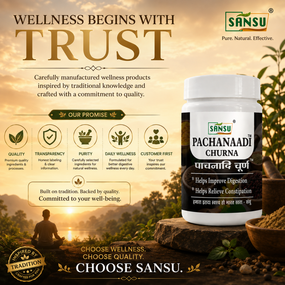 Sansu Pachanaadi Churan 100 gm (Pack of 2)