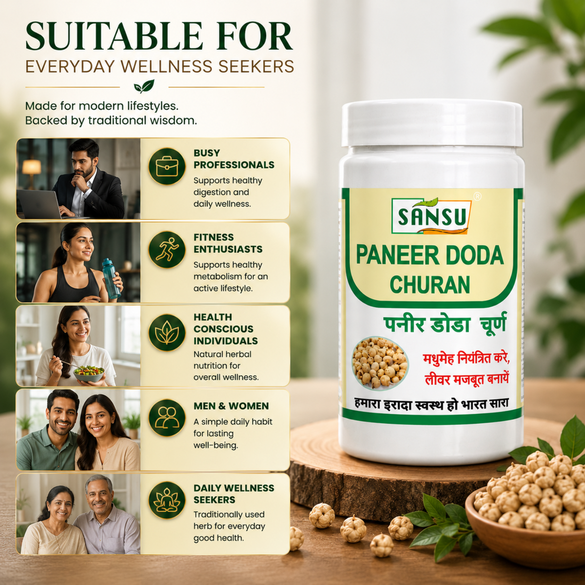 Sansu Paneer Doda Churan / Powder (100gm) Pack Of 2)