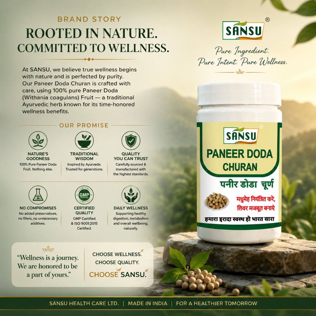 Sansu Paneer Doda Churan / Powder (100gm) Pack Of 2)