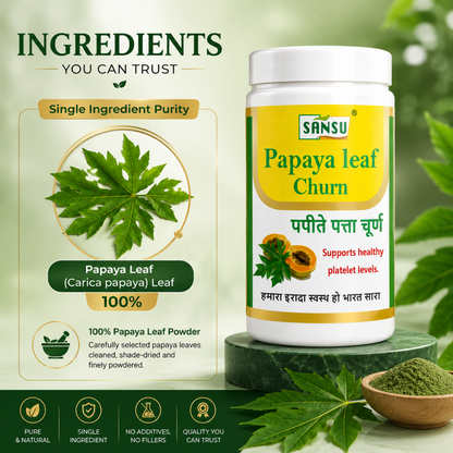 Sansu Papaya Leaf Churan 100 gm (Pack Of 2)