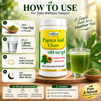 Sansu Papaya Leaf Churan 100 gm (Pack Of 2)
