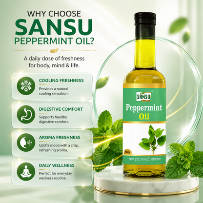 Sansu Pappermint Oil 50 ml (Pack of 2)