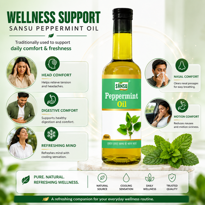 Sansu Pappermint Oil 50 ml (Pack of 2)