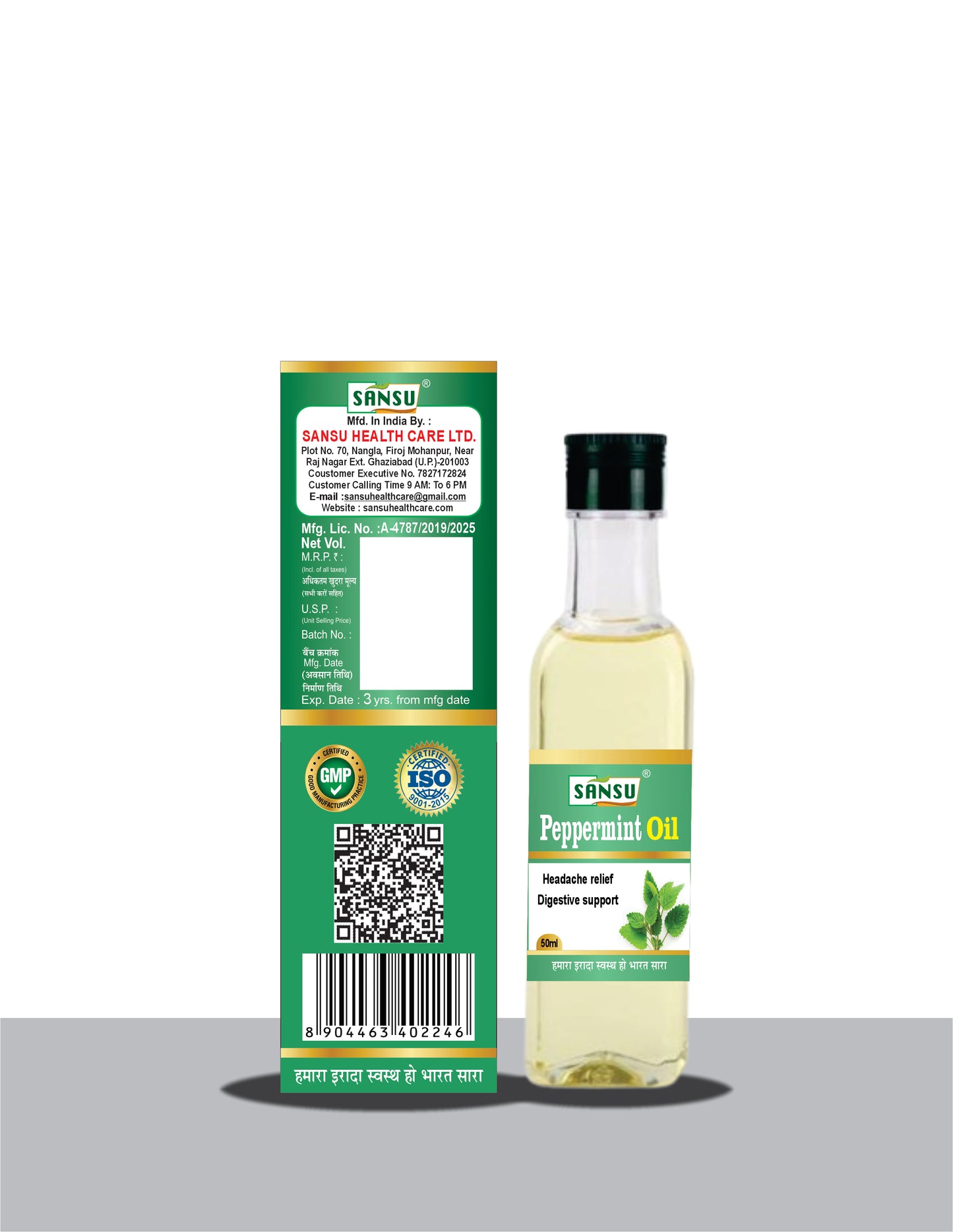 Sansu Pipermint oil 50ml (Pack of 2)