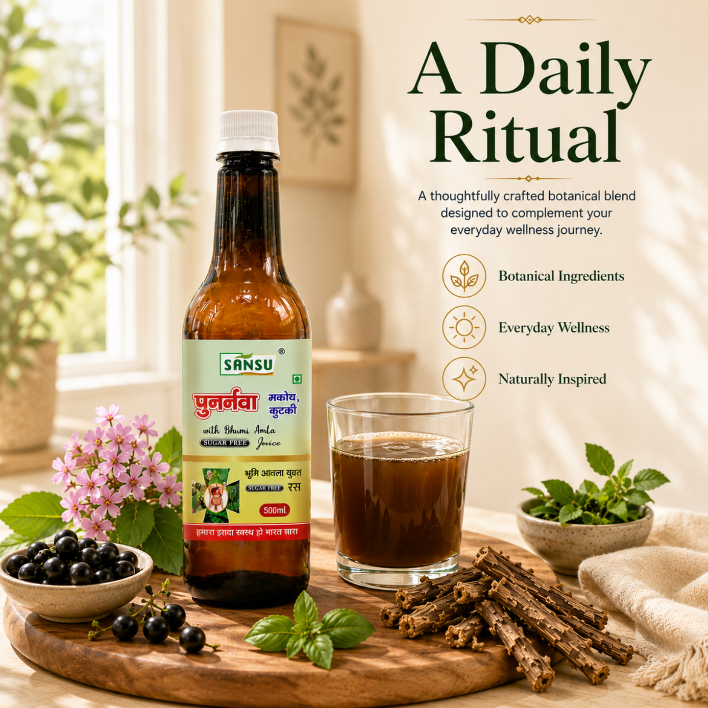 SANSU Punarnava Makoy & Kutki with Bhumi Amla Juice – 500 ml
