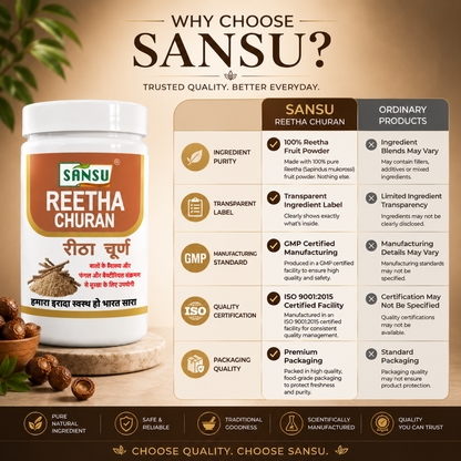 Sansu Reetha Powder 100 GRAM (Pack Of 2)
