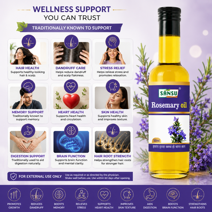 Sansu Rosemary Oil 50ml (Pack of 2)