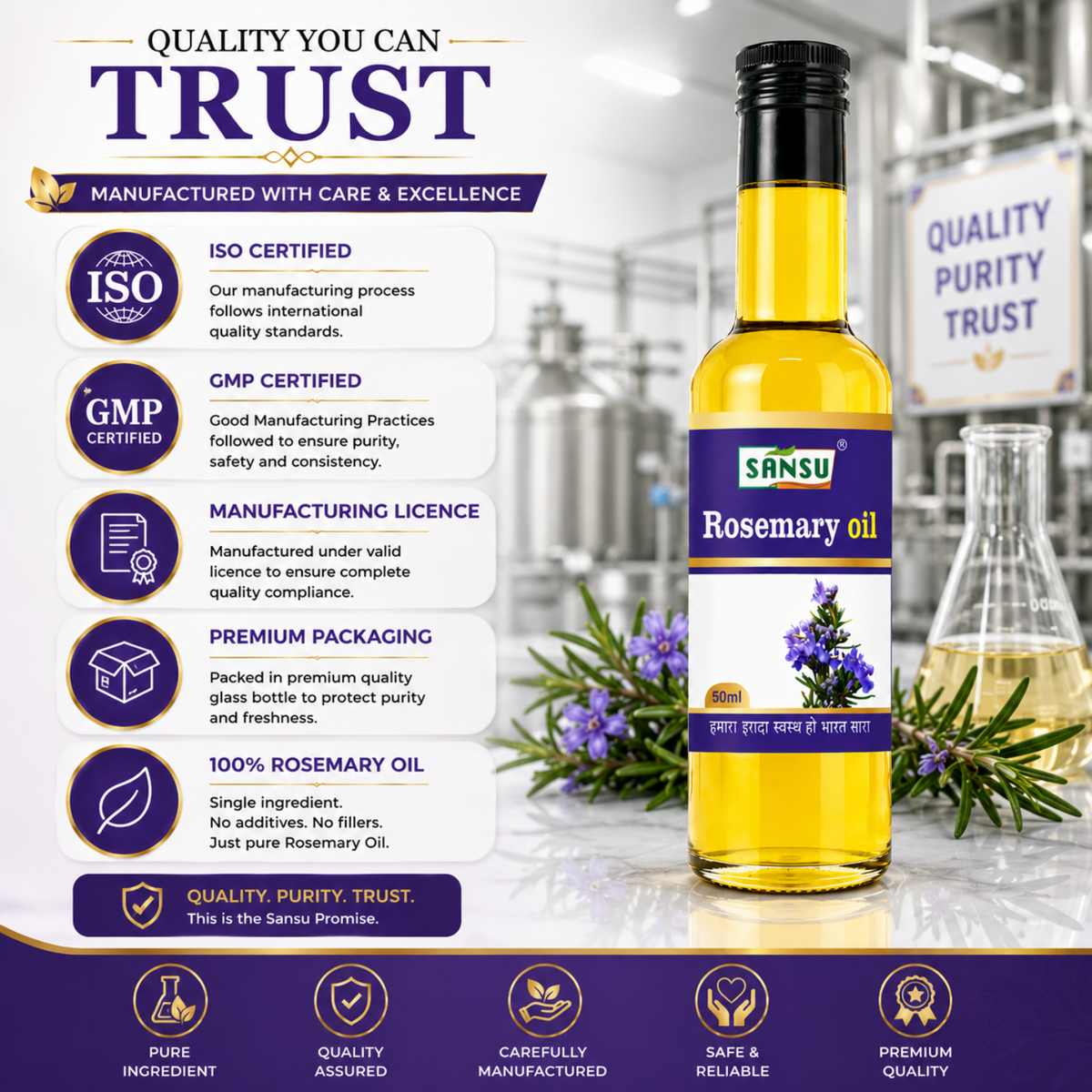 Sansu Rosemary Oil 50ml (Pack of 2)