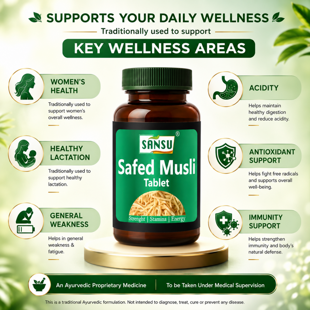 Sansu Safed Musli Tablet  (60 Tab)