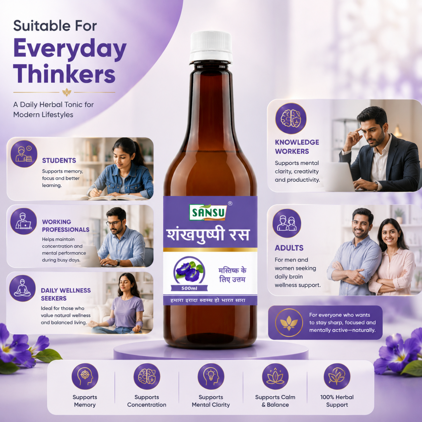 Sansu Shankh Pushpi Ras / Juice (500 ml)