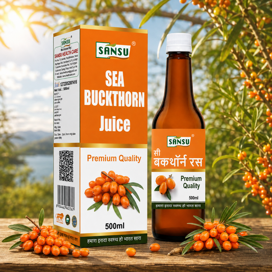 Sansu Sea Buckthorn Juice Immunity Booster, Rich in Vitamins (500 ML)