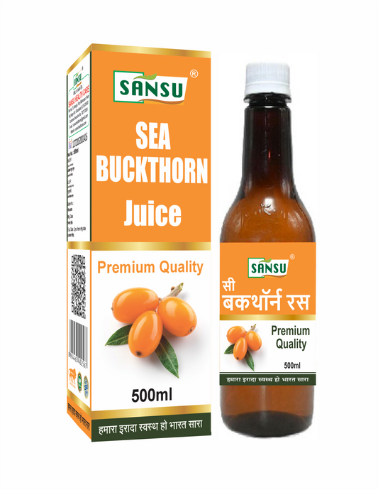 Sansu Sea Buckthorn Juice Immunity Booster, Rich in Vitamins (500 ML)