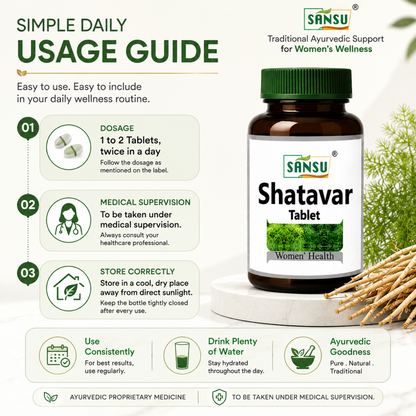 Sansu Shatavar Tablet (60 Tab)