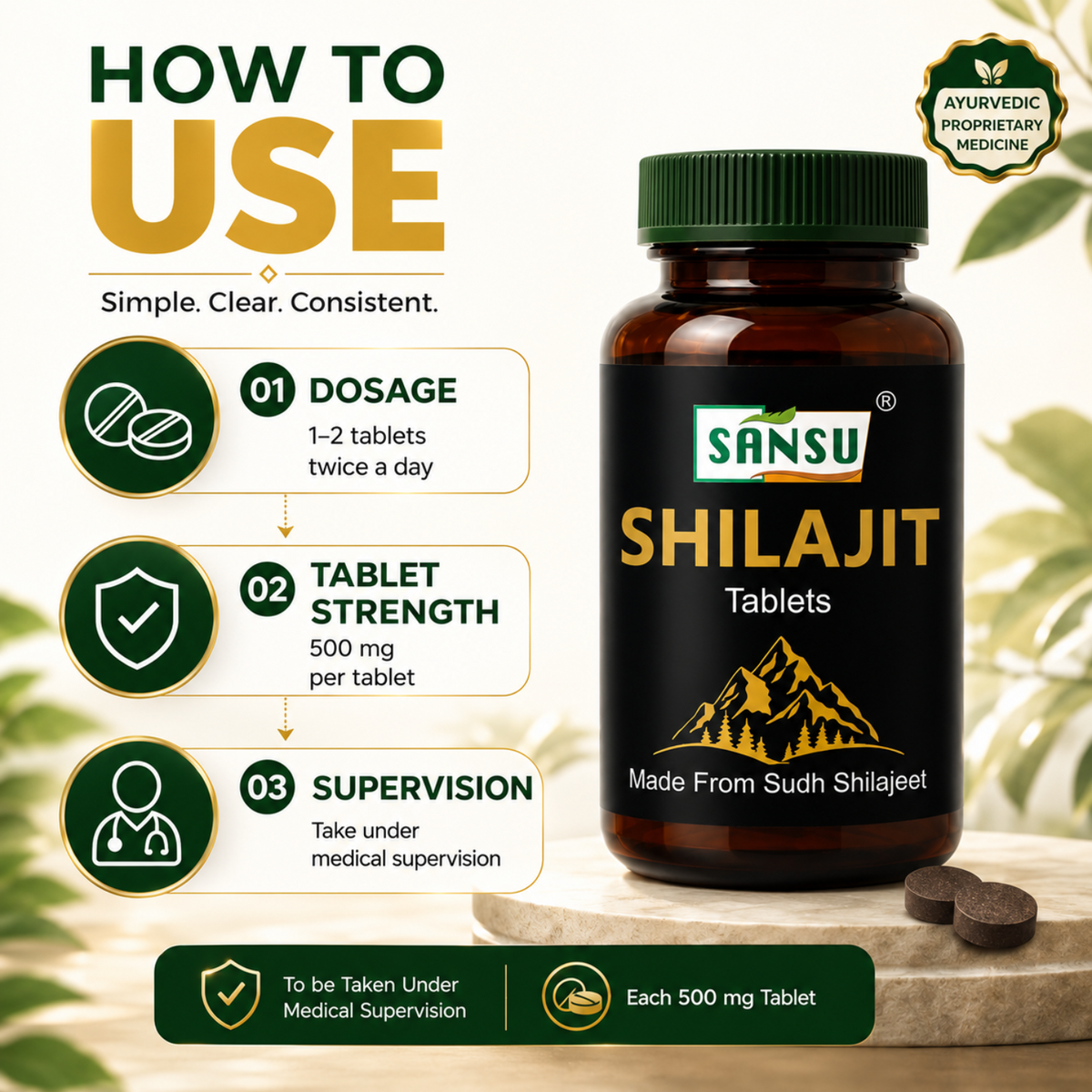 Sansu Shilajit Tablet (30 Tab)