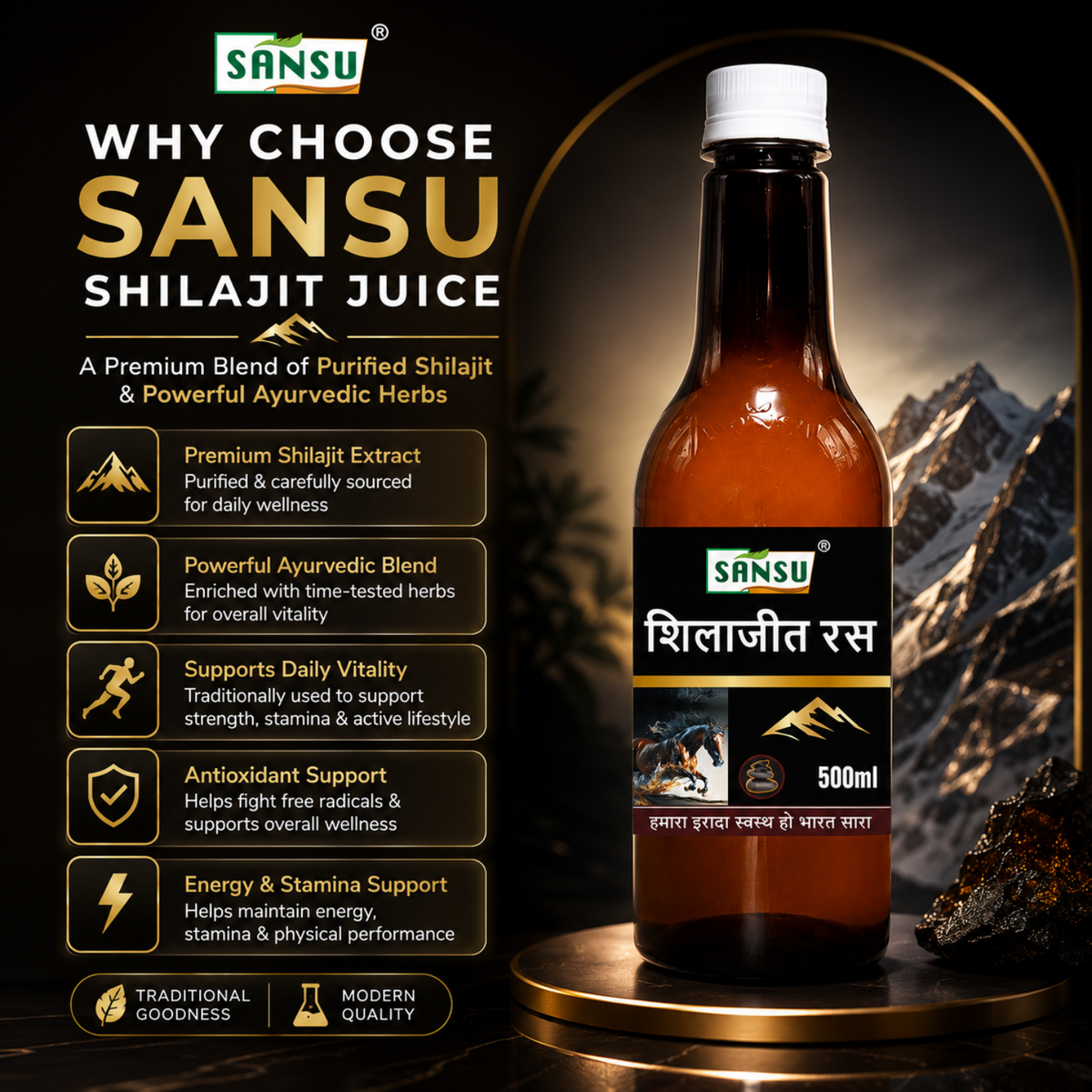 Sansu Shilajit Juice 500 ml