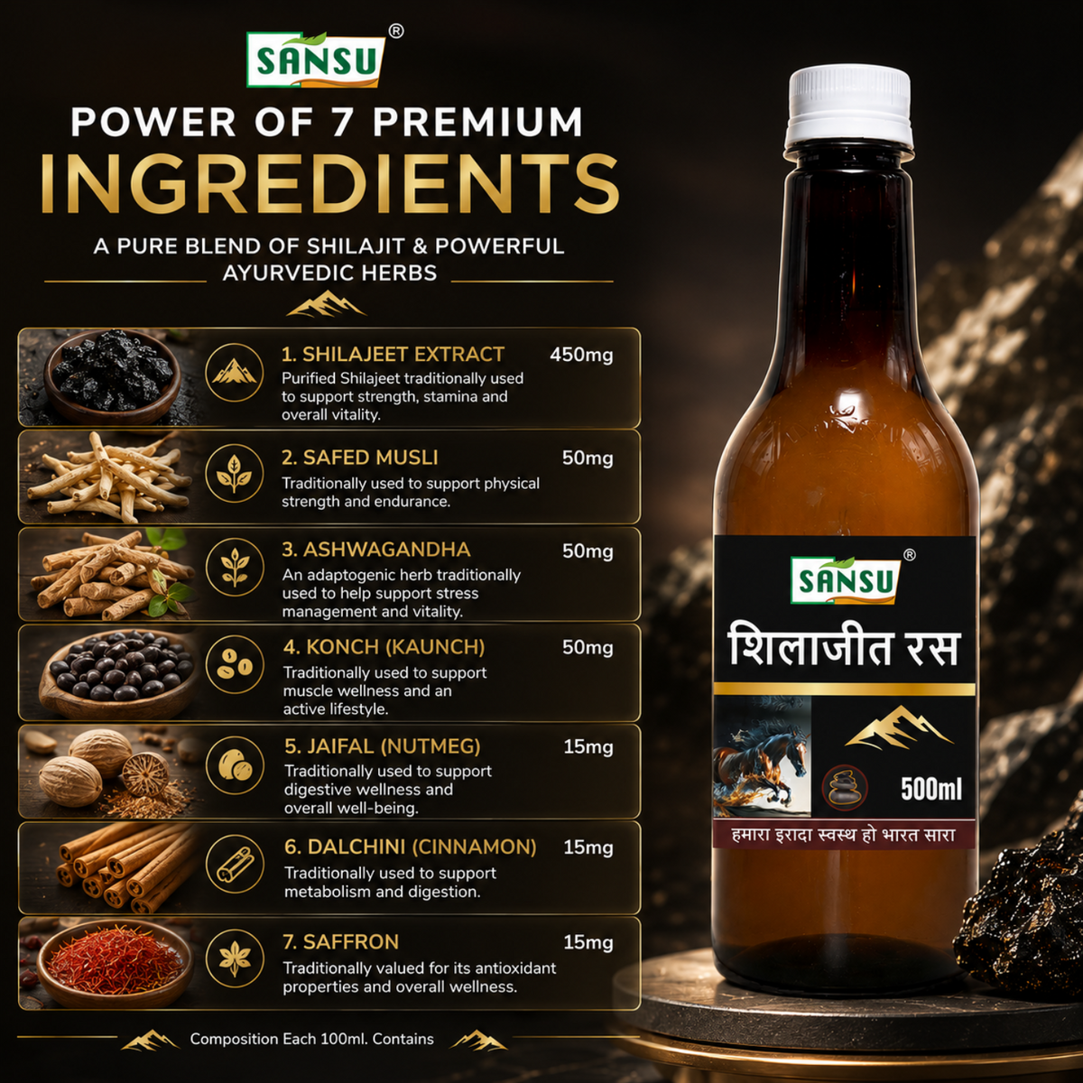 Sansu Shilajit Juice 500 ml