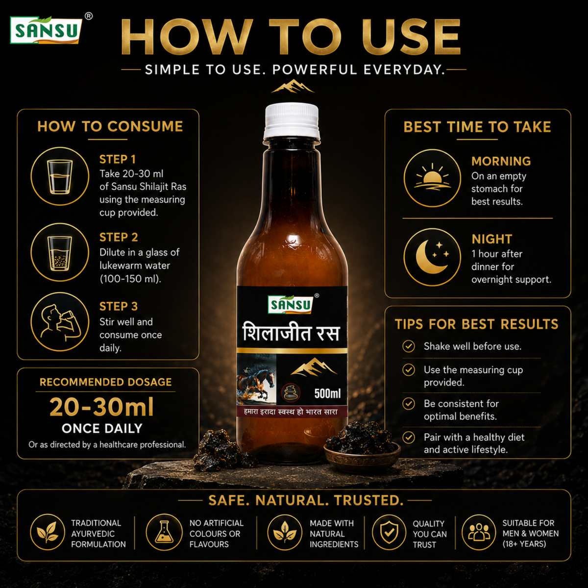 Sansu Shilajit Juice 500 ml