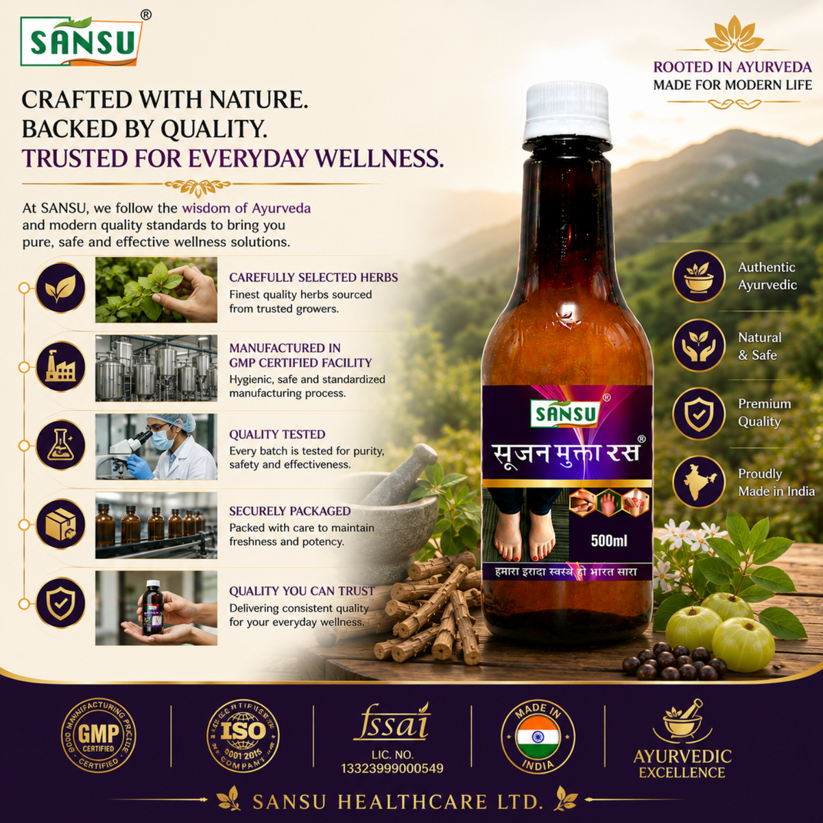 Sansu Sujan Mukta Ras / Juice (500 ml)