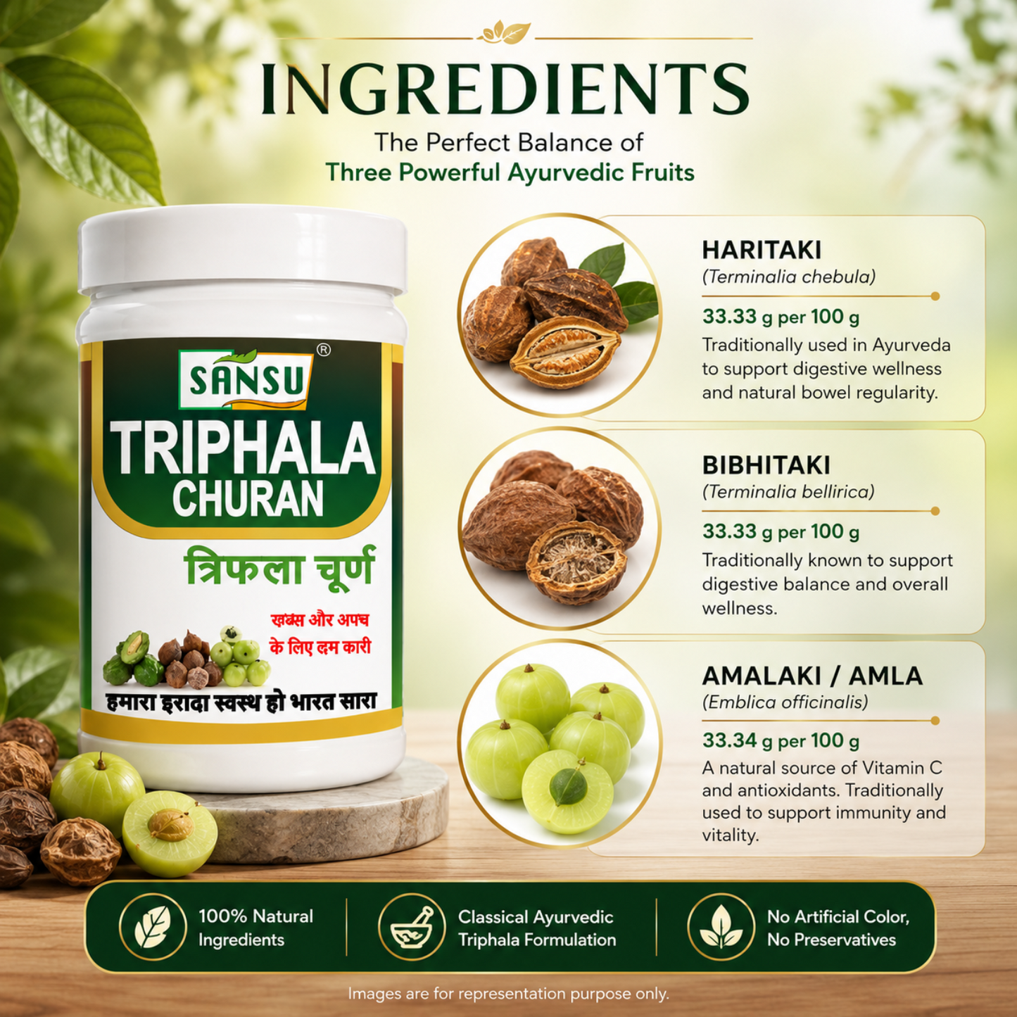 Sansu Triphala Powder (100GM) Pack Of 2