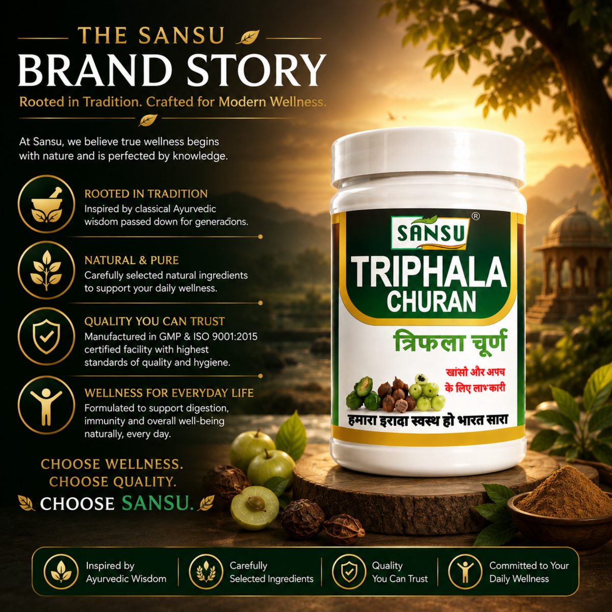 Sansu Triphala Powder (100GM) Pack Of 2