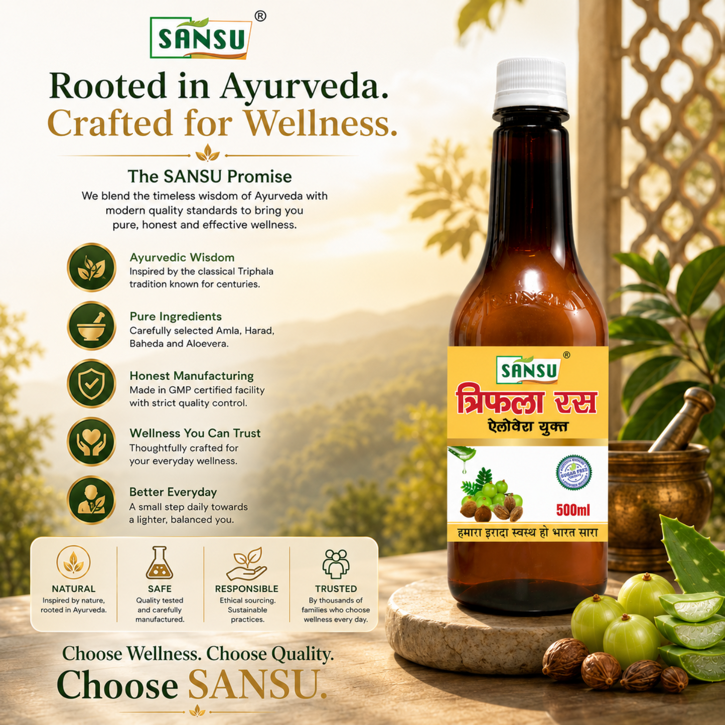 Sansu Triphala Juice (500 ML)