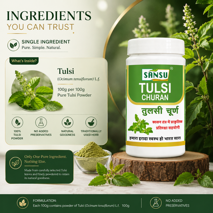 Sansu Tulsi Powder 100 Gm (Pack Of 2)
