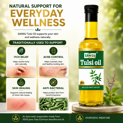 Sansu Tulsi Oil 50 ml (Pack of 2)
