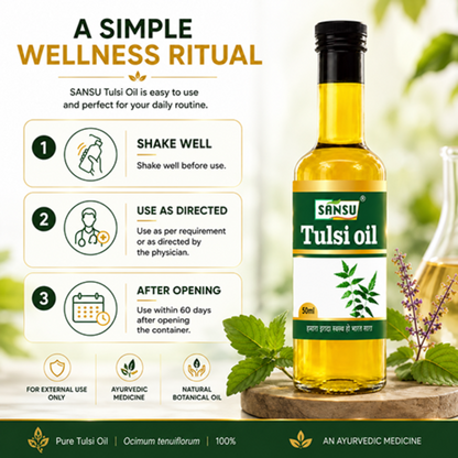 Sansu Tulsi Oil 50 ml (Pack of 2)