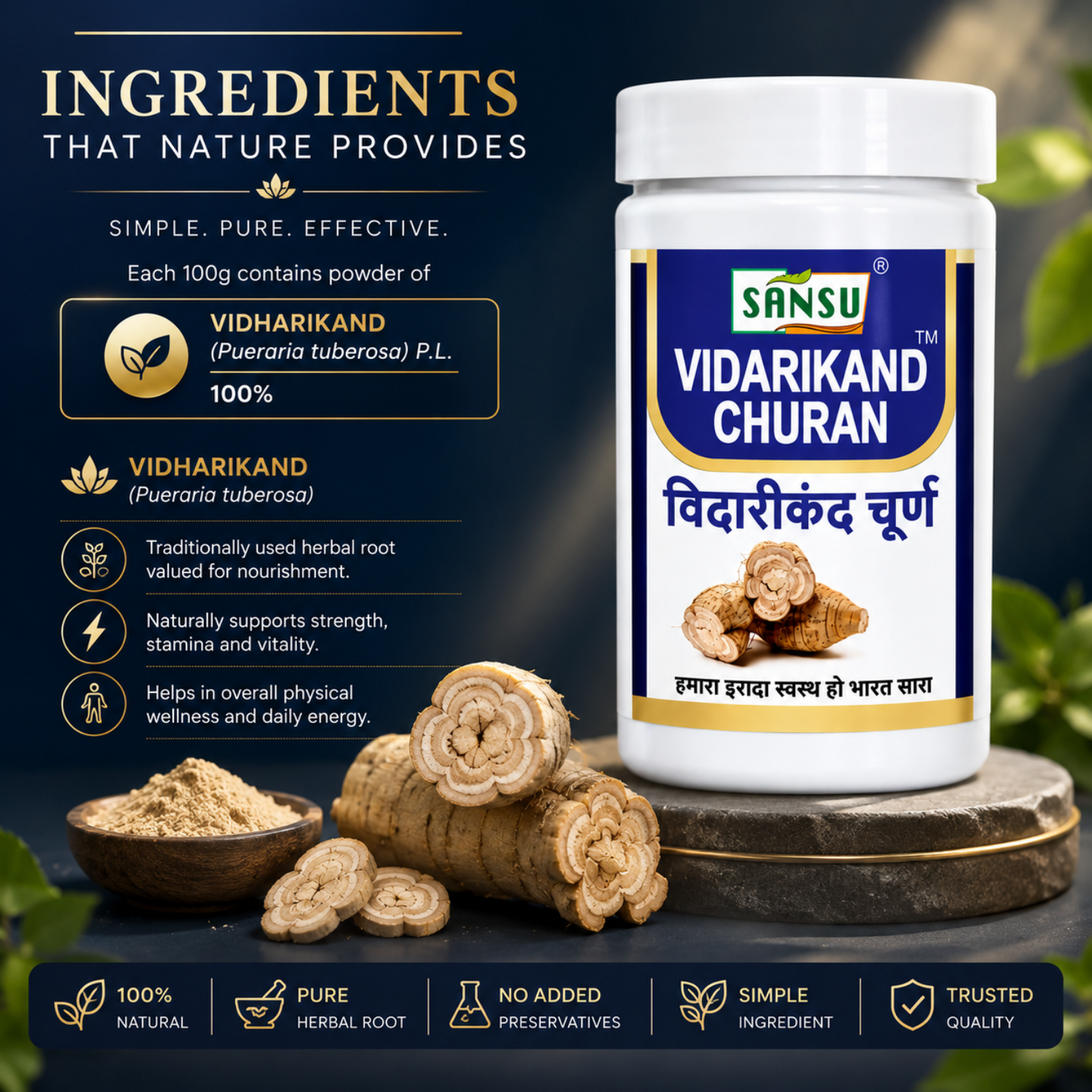 Sansu Vidarikand Churan 100 gm (Pack of 2)