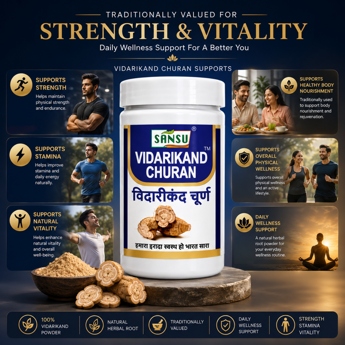 Sansu Vidarikand Churan 100 gm (Pack of 2)