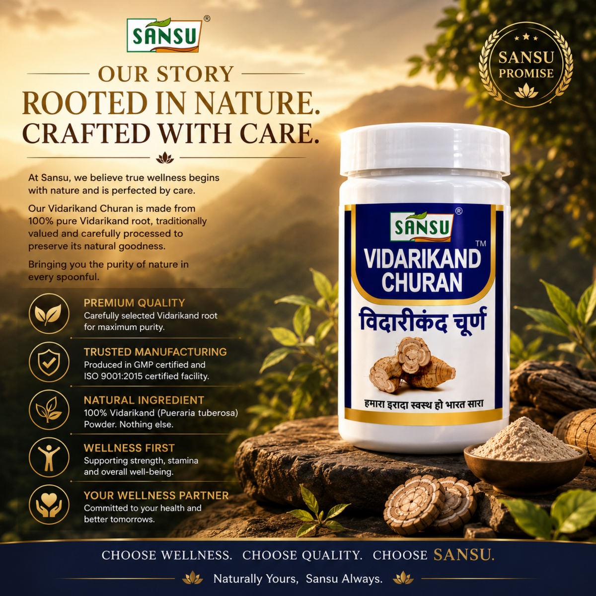 Sansu Vidarikand Churan 100 gm (Pack of 2)
