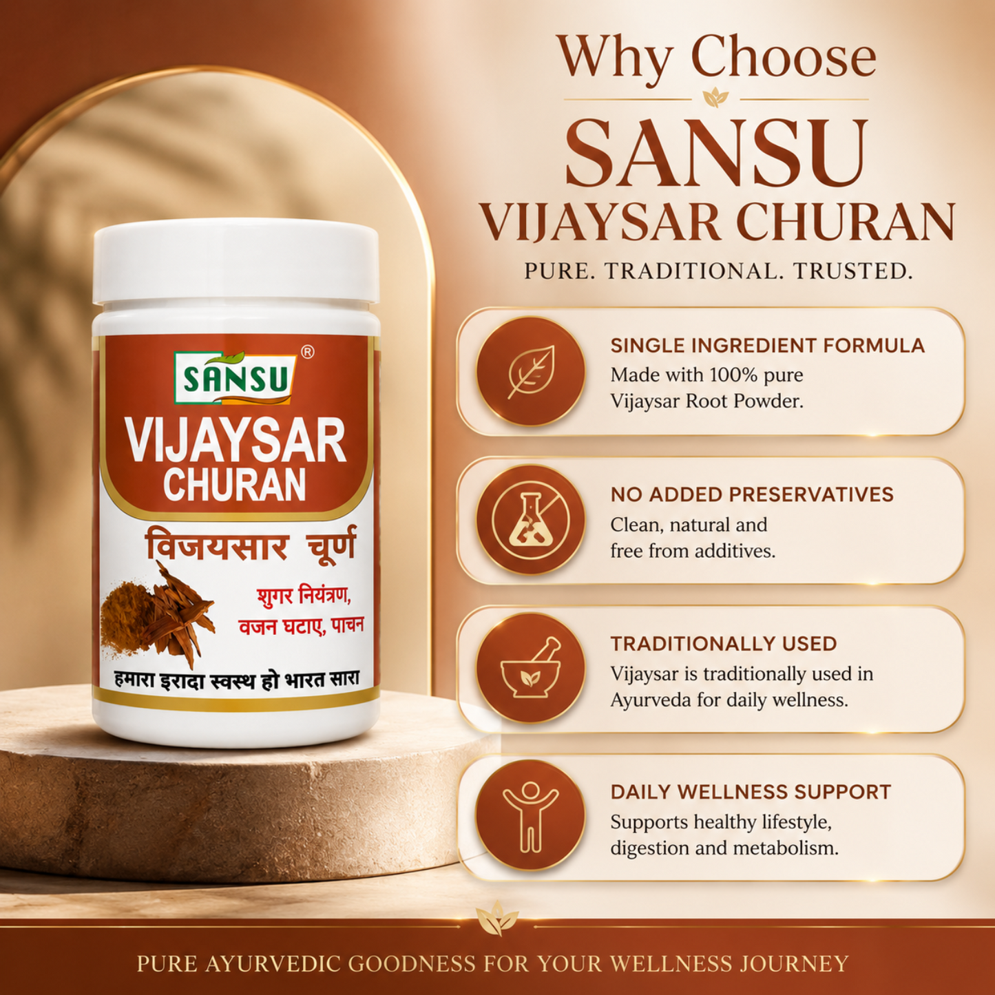 Sansu Vijaysar Churan 100 Gm (Pack of 2)