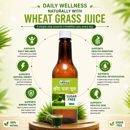Sansu Wheat Grass Juice | Good For Immunity | 100% Natural (500 ml)
