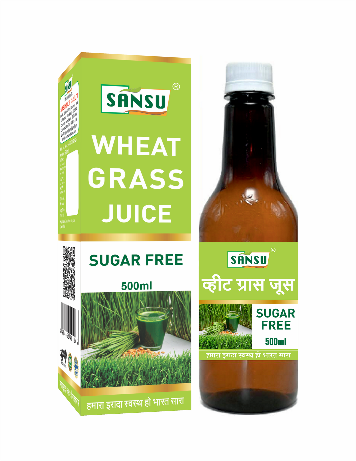 SANSU Wheat Grass| Good For Immunity | 100% Natural (500ML)