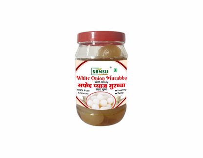 SANSU Homemade Organic White Onion Murabba with Honey" Good for Health | Natural Immunity Booster | (500 Gram)