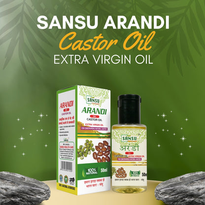SANSU Castor Oil / Arandi Oil (50ML) [PACK OF 4]