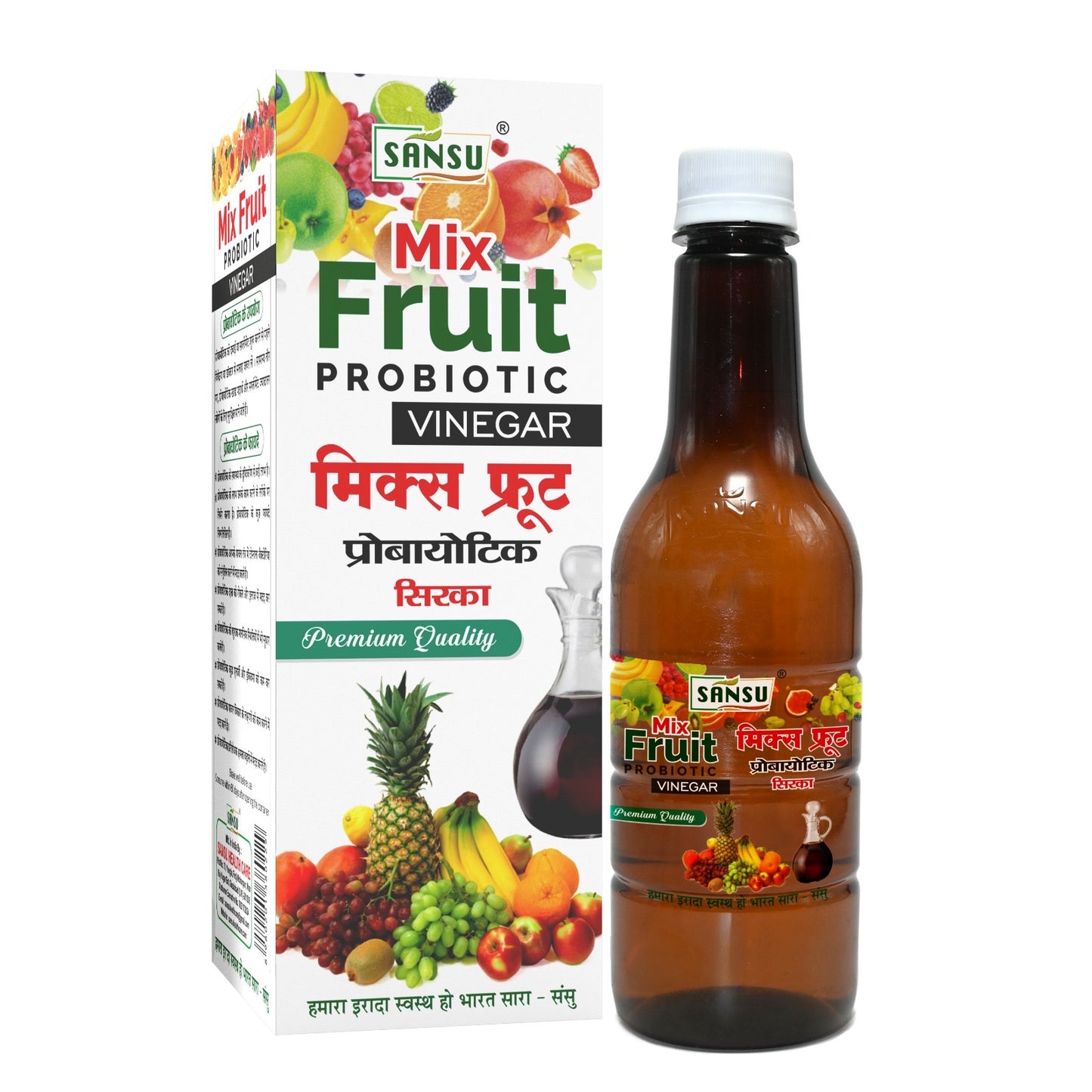 SANSU Mix Fruit Probiotic Vinegar | Premium Quality Vinegar (500ml)
